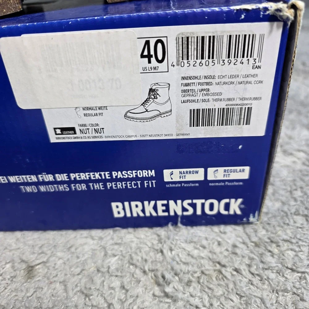 Birkenstock Mens Timmins Leather Wool High Boots Shearling Lined 40 US L9 M7 NIB